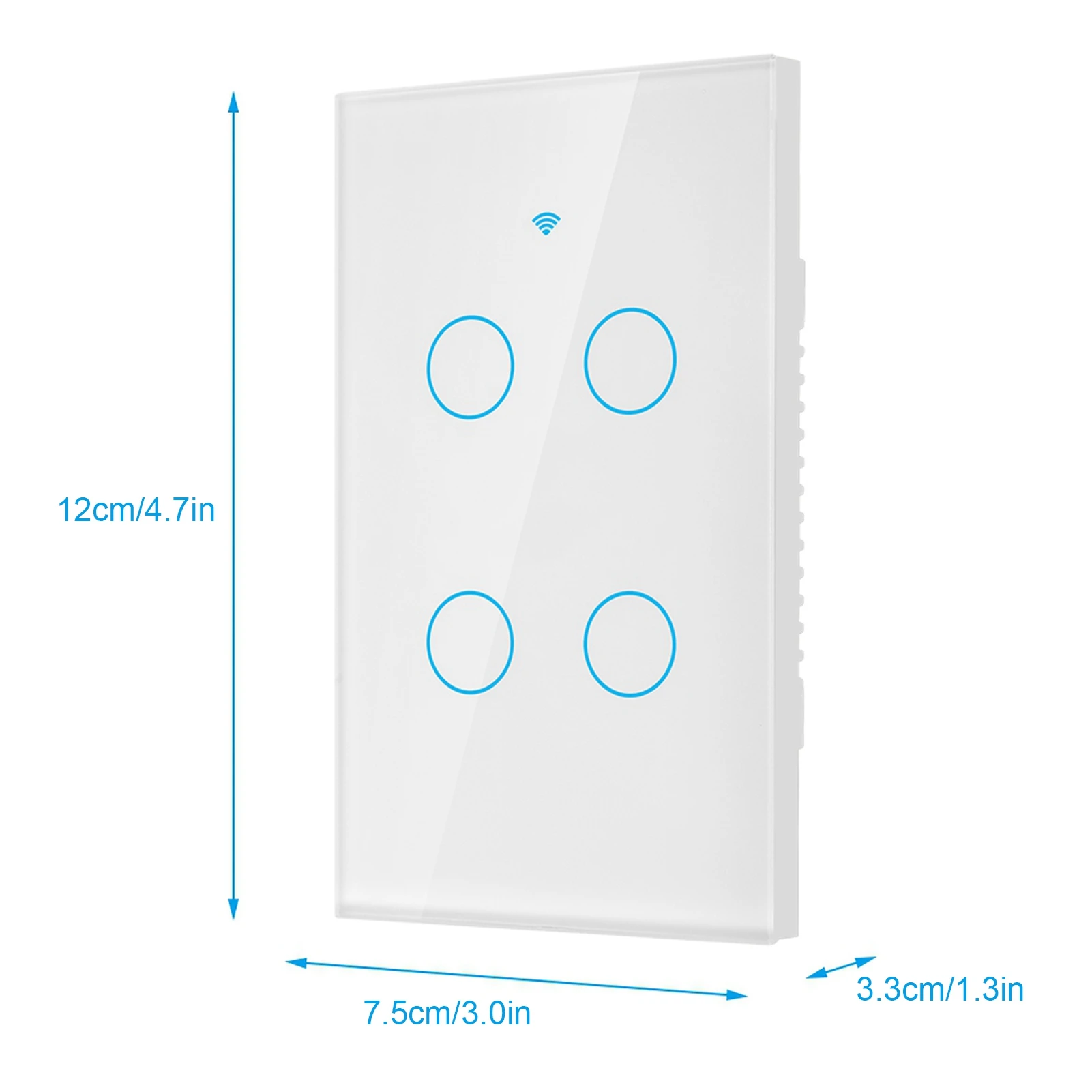 Interruttore touch screen WiFi ZK40 a cerchio singolo per CA a 4 vie