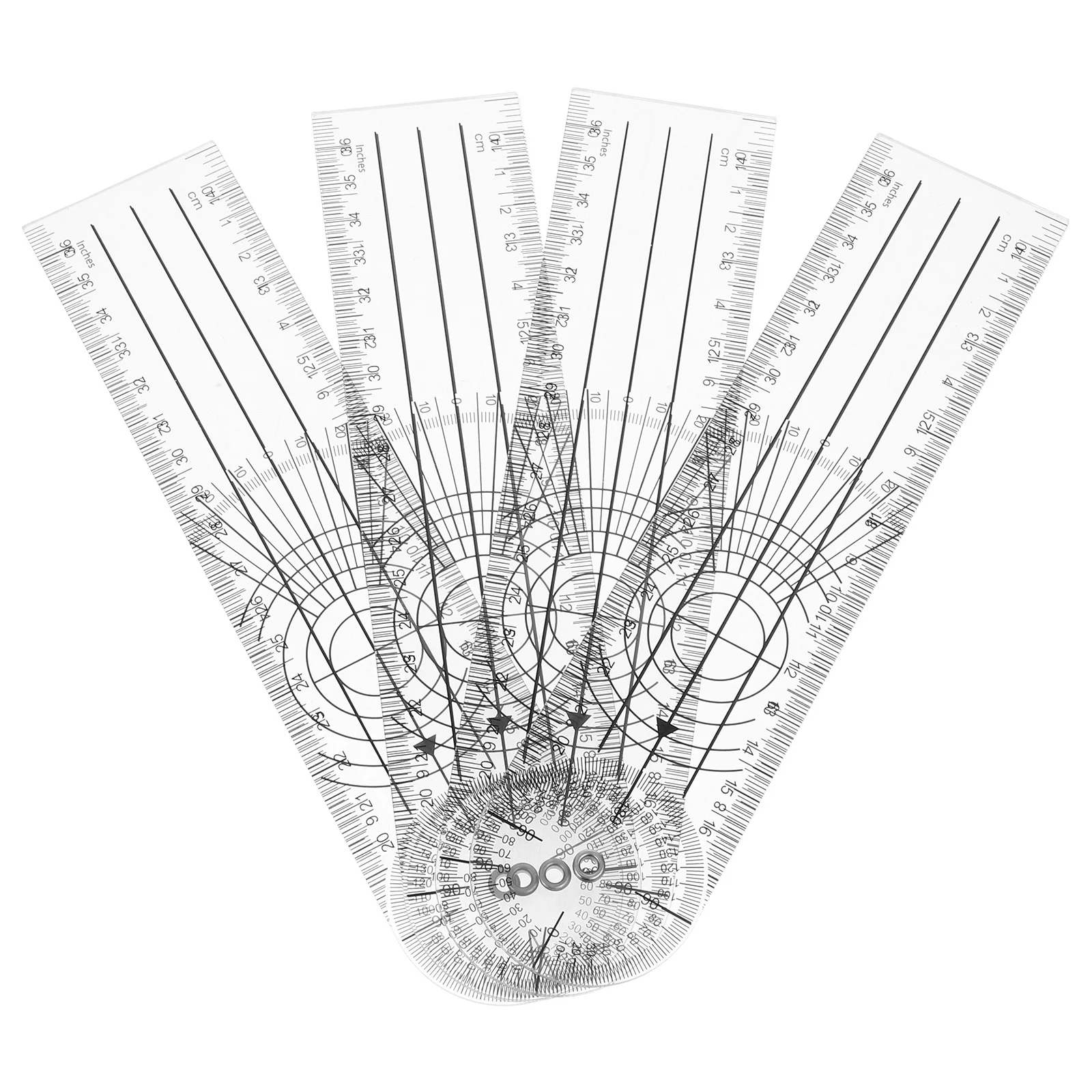 4 قطعة مقياس الزوايا البلاستيكية زاوية واضحة المنقلة أداة قياس للأطباء المعماريين المهندسين النجارة رسم الهندسة