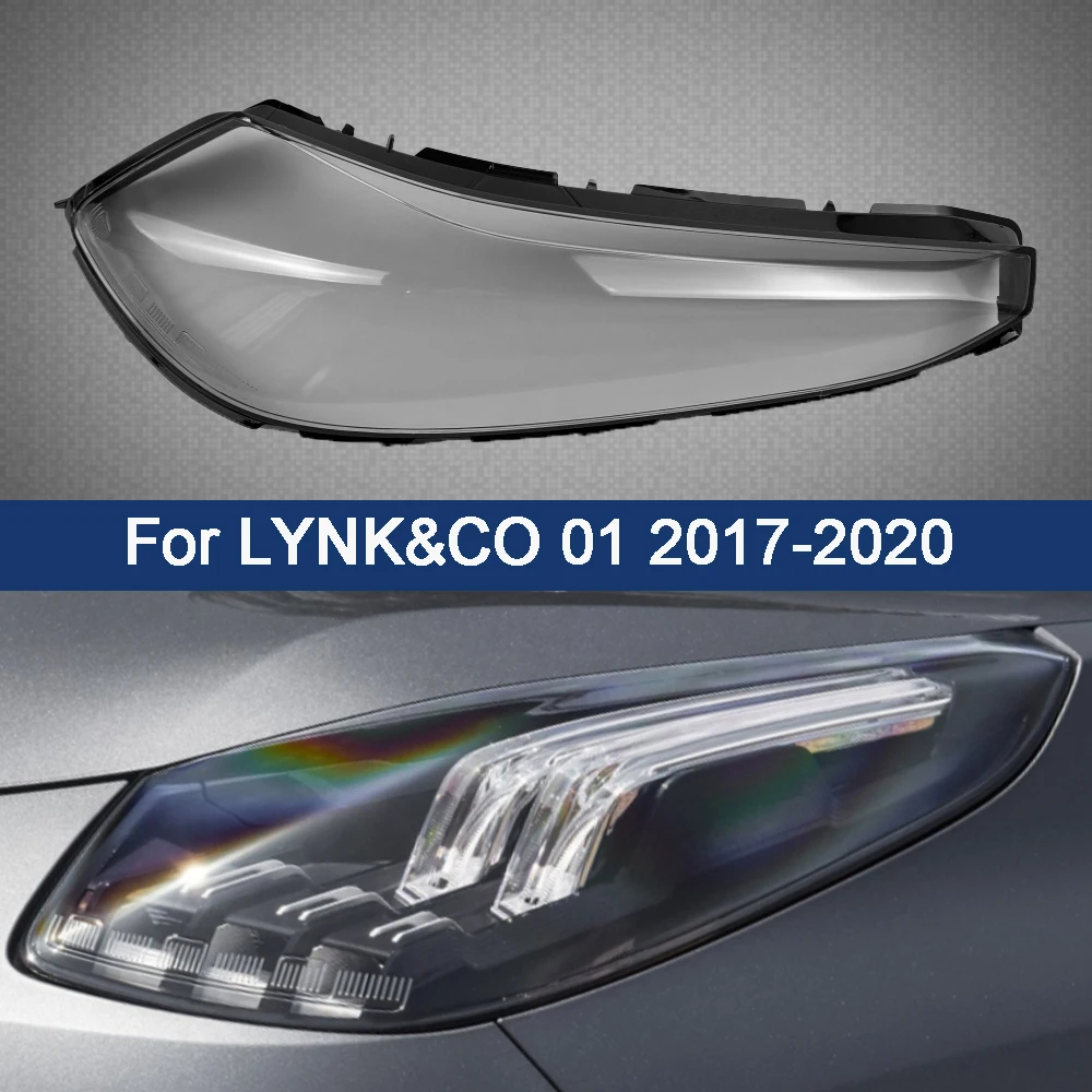 Auto-Scheinwerfer-Abdeckung, transparent, Scheinwerferglas, Lampenschirm, Gehäuseabdeckung, Autozubehör für LYNK&CO 01 2017 2018 2019 2020