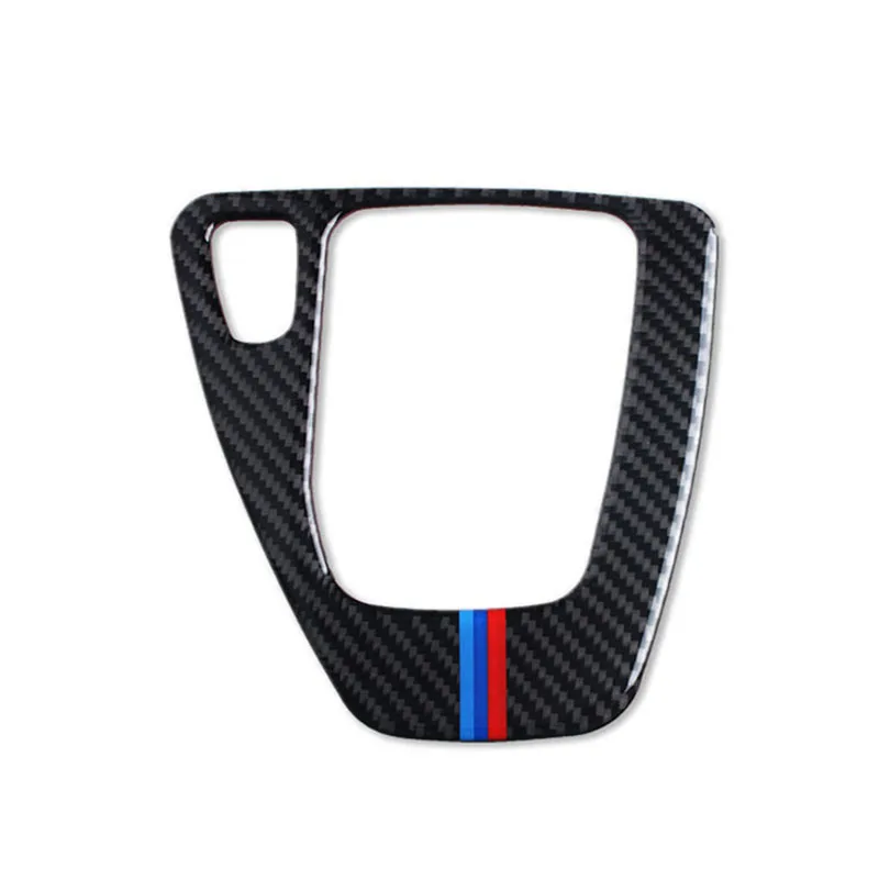 For BMW 3 Series E90 2005-2012 Carbon Fiber Car Gear Panel Decorative Sticker Interior Modification Accessories Luxury Upgrade