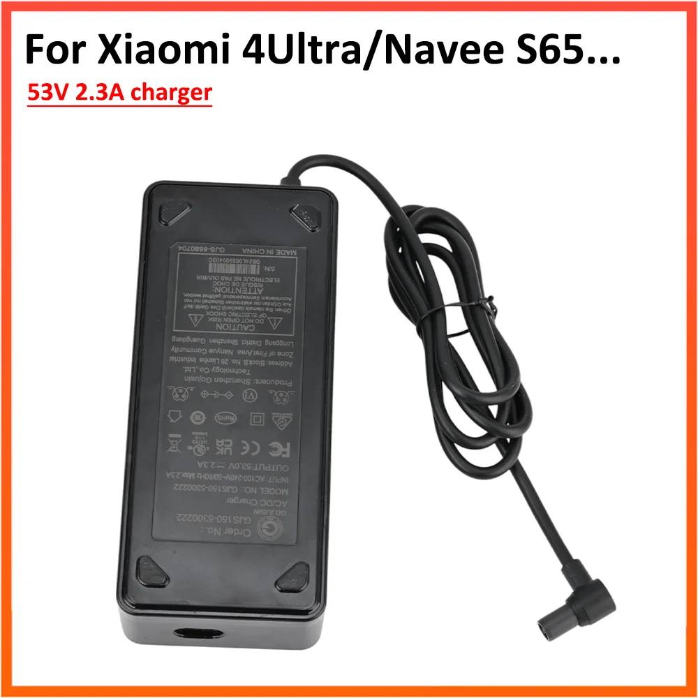 53V 2.3A Charger For Xiaomi Electric Scooter 4 Ultra/4 pro 2nd Gen/Navee S65/N65i Charger Adapter Power Accessories Parts