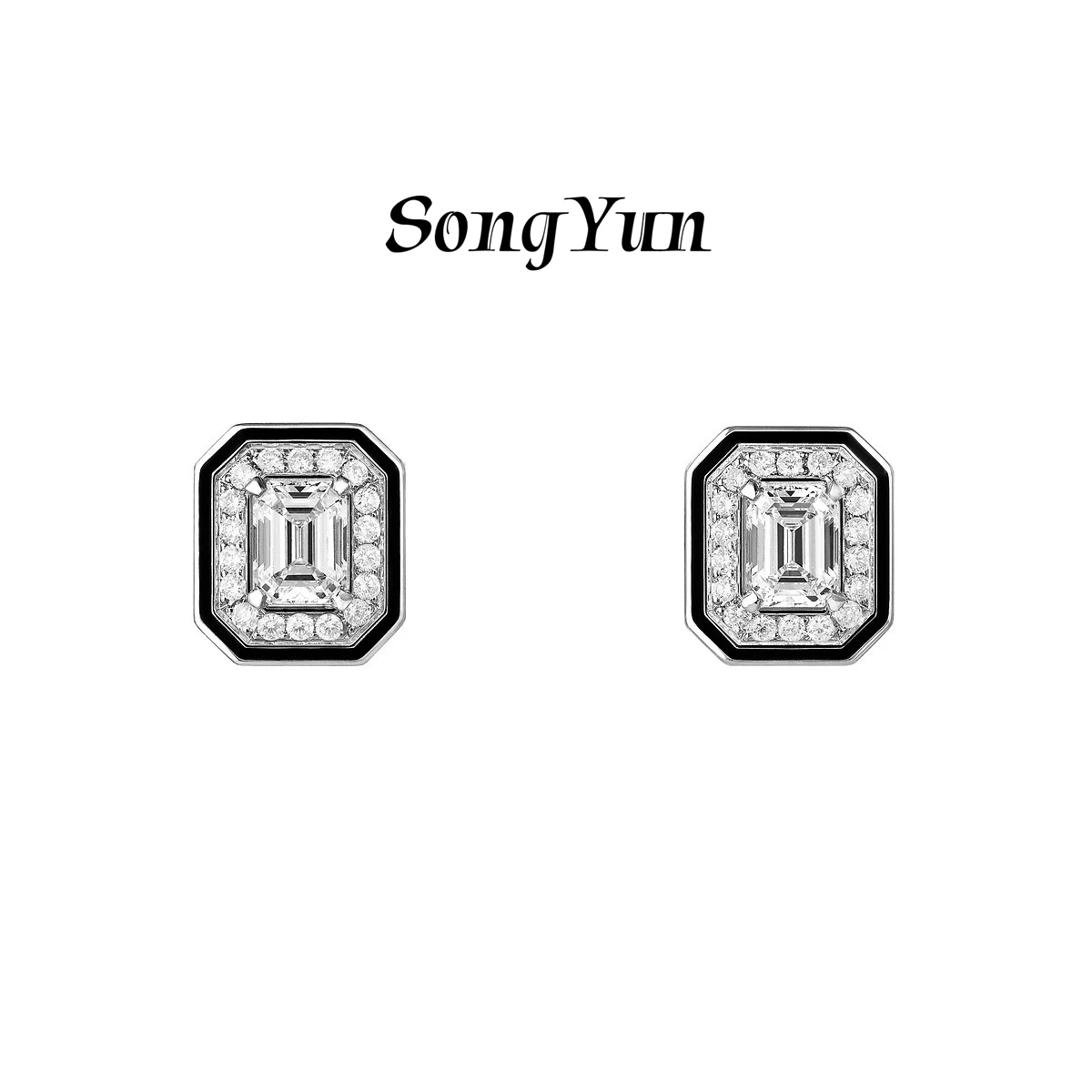 

SongYun Jewelry 925 Sterling Silver Earring Fine High Carbon Diamond High Carbon Gemstones 925 Sterling Silver Studs Accessories