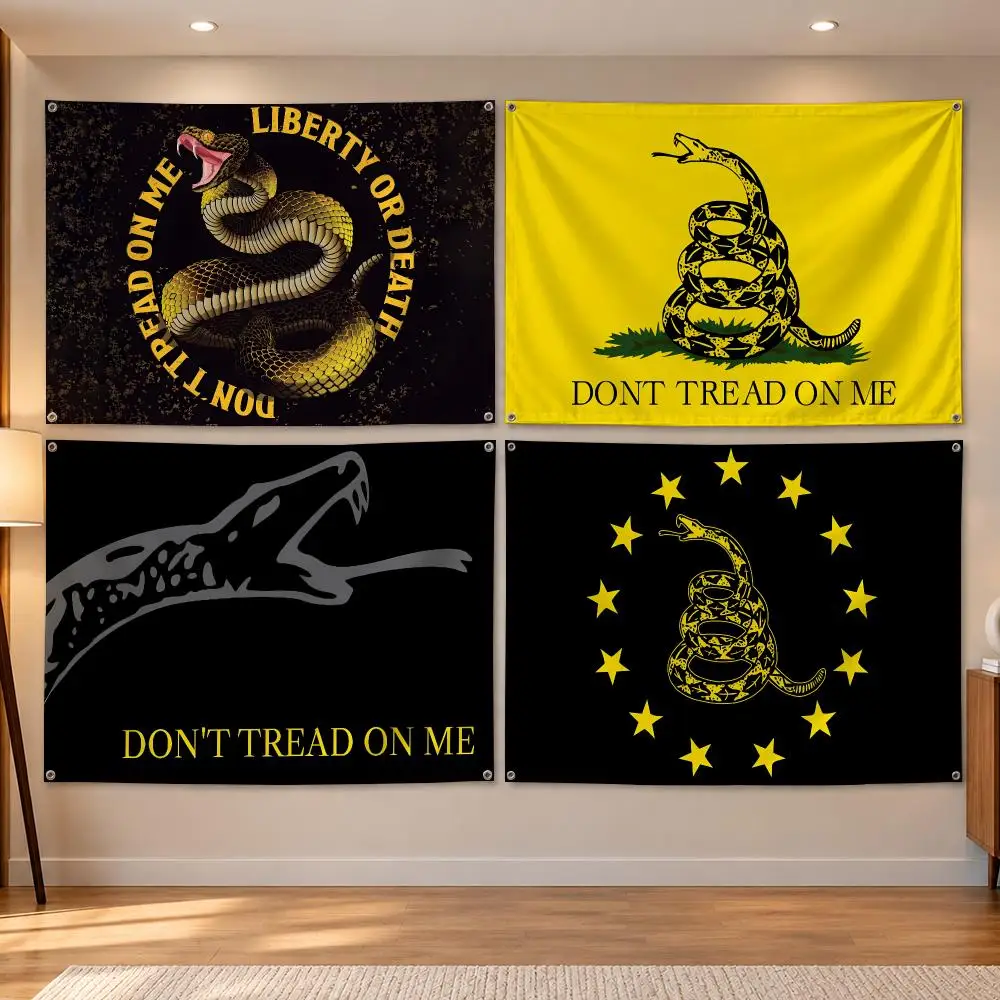 Flag Vintage American G-Gadsden Flag Flags Banner Decor for Bedroom,Garden,Party,Club,Indoor Outdoor, Fan Gift