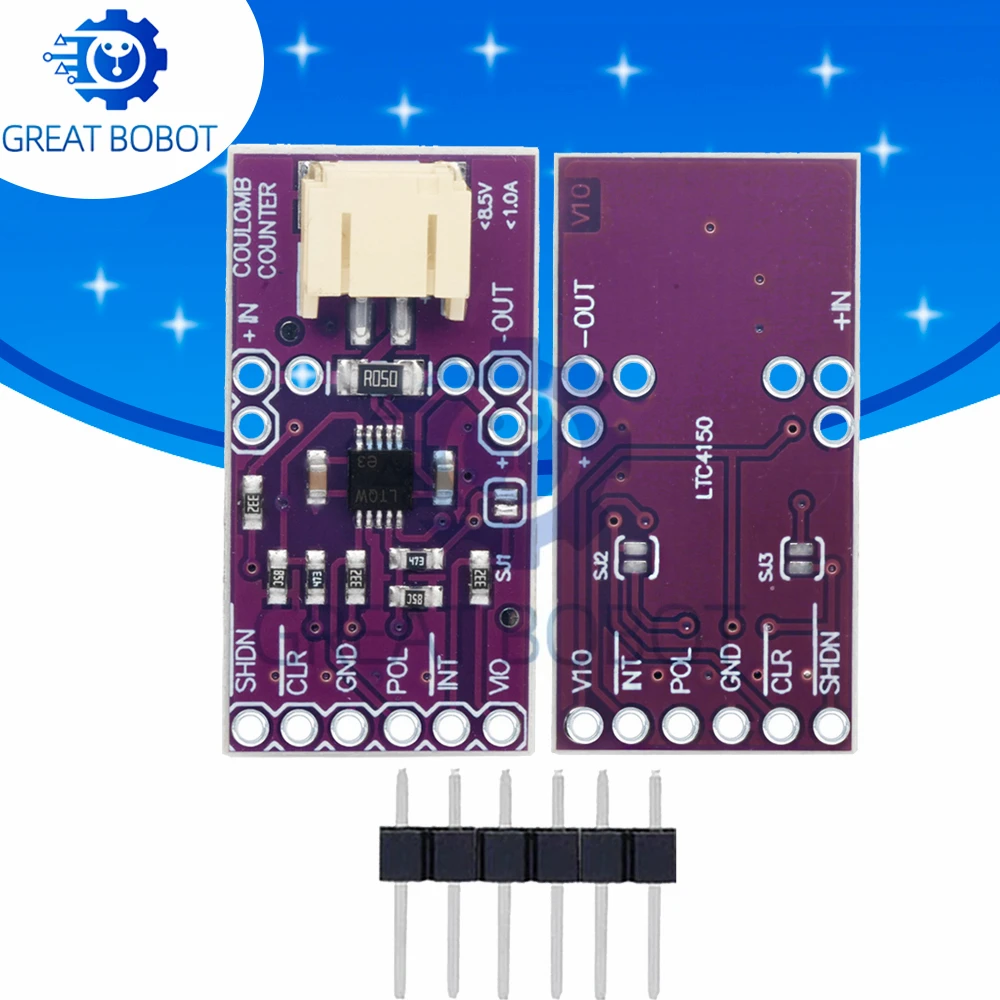 LTC4150 Coulomb Counter Module: High-Precision Battery Current Sensor for Charge-Discharge Detection