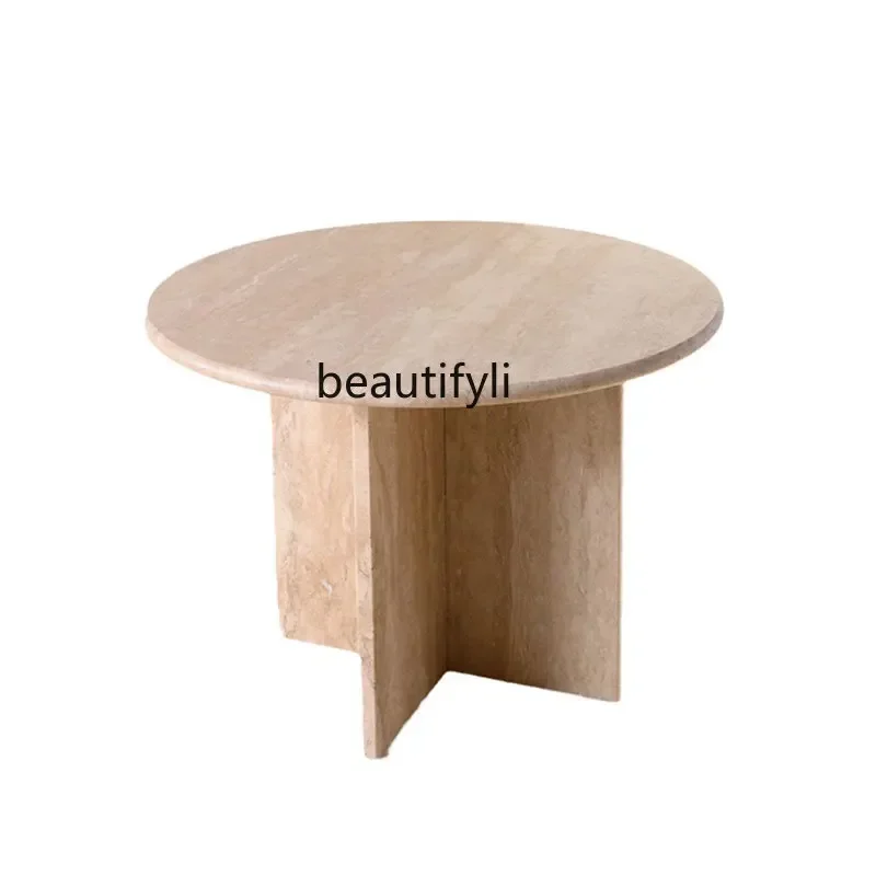

FG26Nordic Cave Stone Side Table Coffee Table Living Room Sofa Small round Leisure Balcony Small Coffee Table
