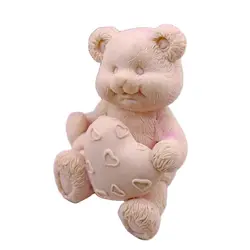 Hug Love Heart 3D Cute Bear Silicone Mould Wedding Birthday DIY Cake Decor Sugarcraft Chocolate Candy Mold Resin Gypsum Wax Soap