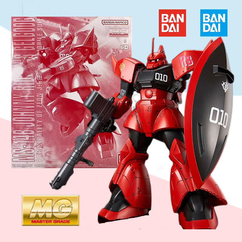 Bandai Original box PB Limited MG 1/100 MS-14B JOHNNY RIDDEN GELGOOG full Action Anime model kit Assembly toy gift for kids