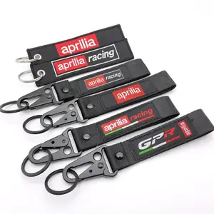 Poliéster bordado chaveiro para Aprilia Racing, chaveiro, pingente, saco de viagem, pendurado fivela, cordão, corrente, chaveiro 6 principais vendas chaveiro aprilia - №5