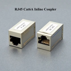 5 Pcs RJ45 Cat6A Inline Coupler 8P8C Straight Through Sheilded Extender 10Gbps 500MHz Female to Female Ethernet LAN Adapter