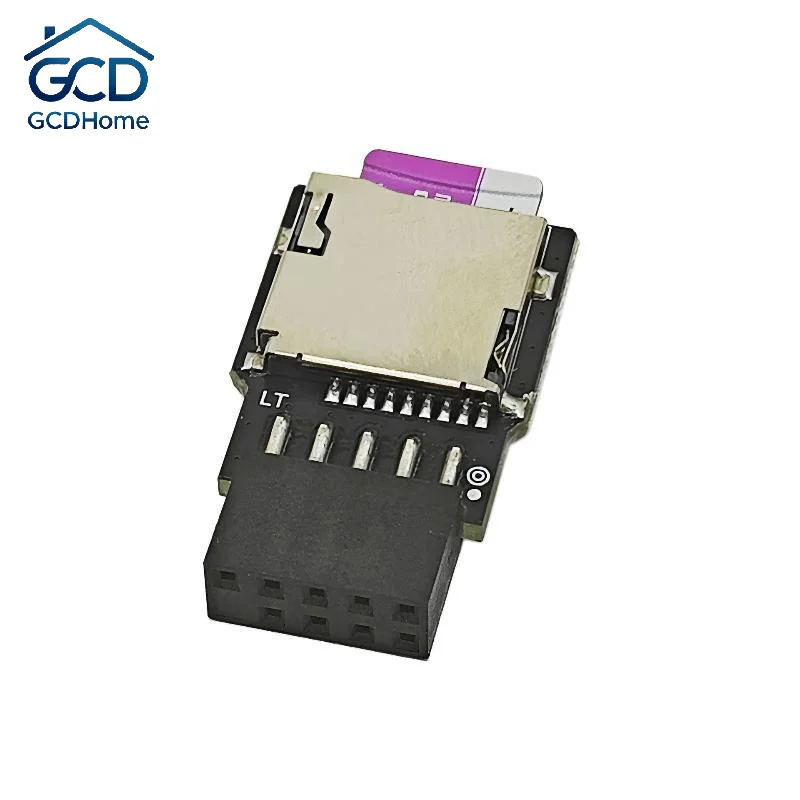 1Pcs USB 2.0 9Pin Header to TF Card Reader Converter Board High Compatibility for Desktop PC DIY Hardware Upgrade