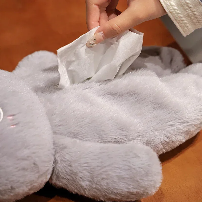 Creative Cartoon Plush Toy Cats Tissue Box Lovey Stuffed Pencil Case for Students Girls Funny Christmas Gift for Children
