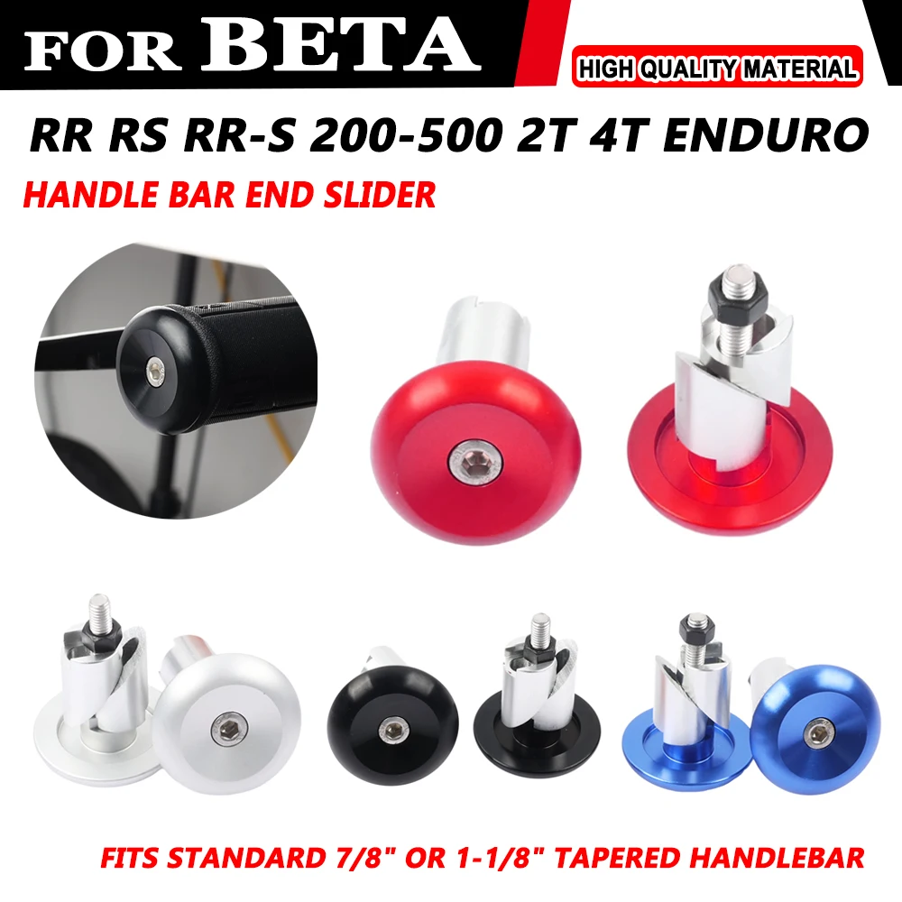 

For Beta RR RS RRS Xtrainer 125 200 250 300 350 390 400 430 450 480 498- 520 Handle Bar End Handlebar Grips ends Cap Plug Slider