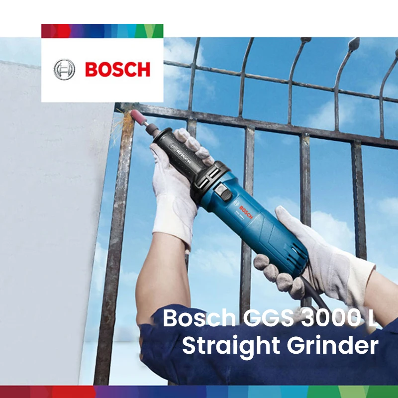 Bosch Professional Straight Grinder For Metal Wood GGS 3000L 6-8mm Chuck 300W Powerful Electric Grinder Polishing Rotary Tool