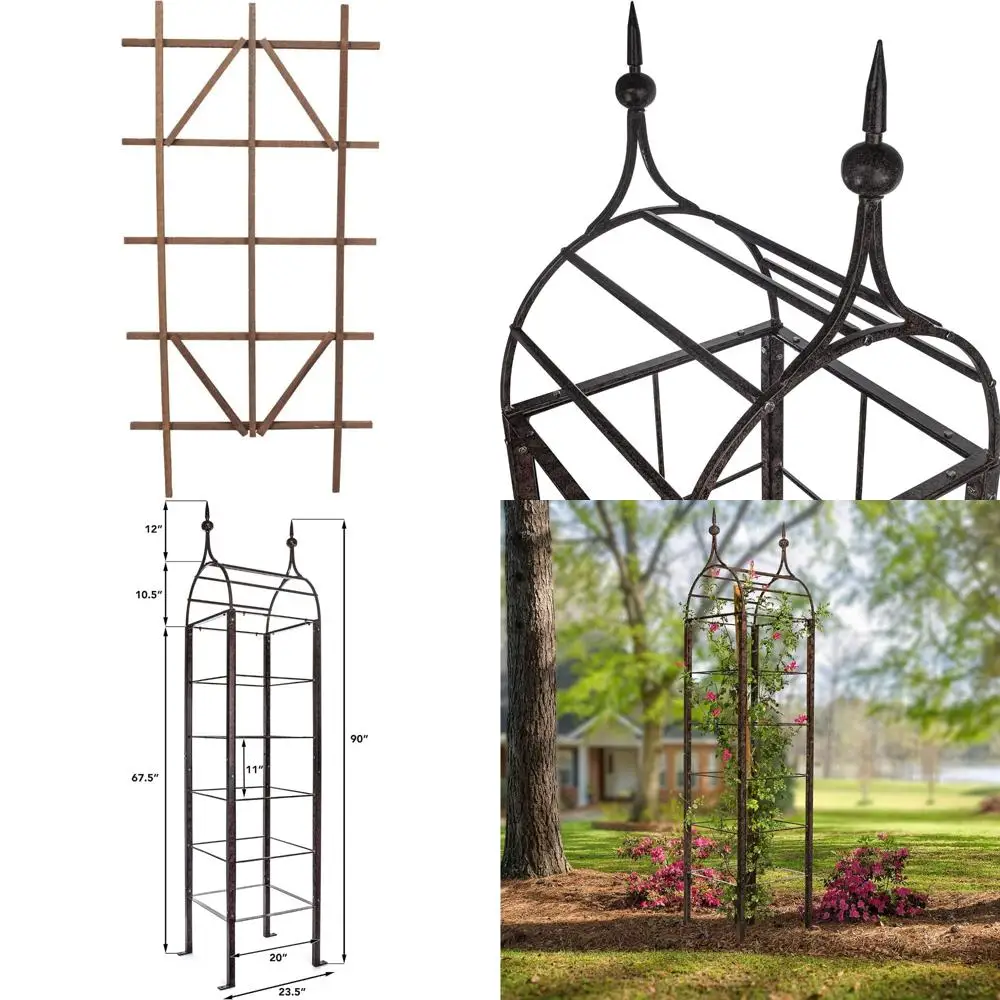 

Коричневая деревянная решетка лестницы, высота 48 дюймов, Panacea, модель 83738