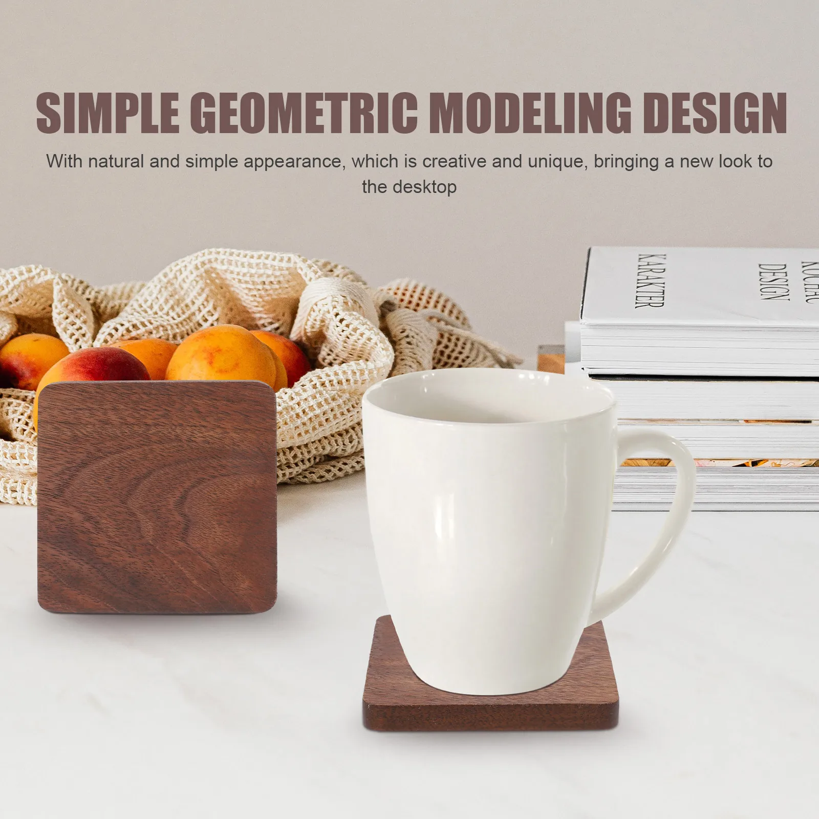 Wooden Coasters Coffee Cup Mat Mats for Drinks Table Insulation Pad Desk