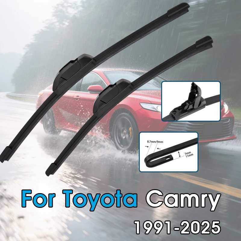 

Car Wiper Blades For Camry 1991-2025 Windshield Windscreen Front Window Blades Fit U Hook Arm Car Accessories