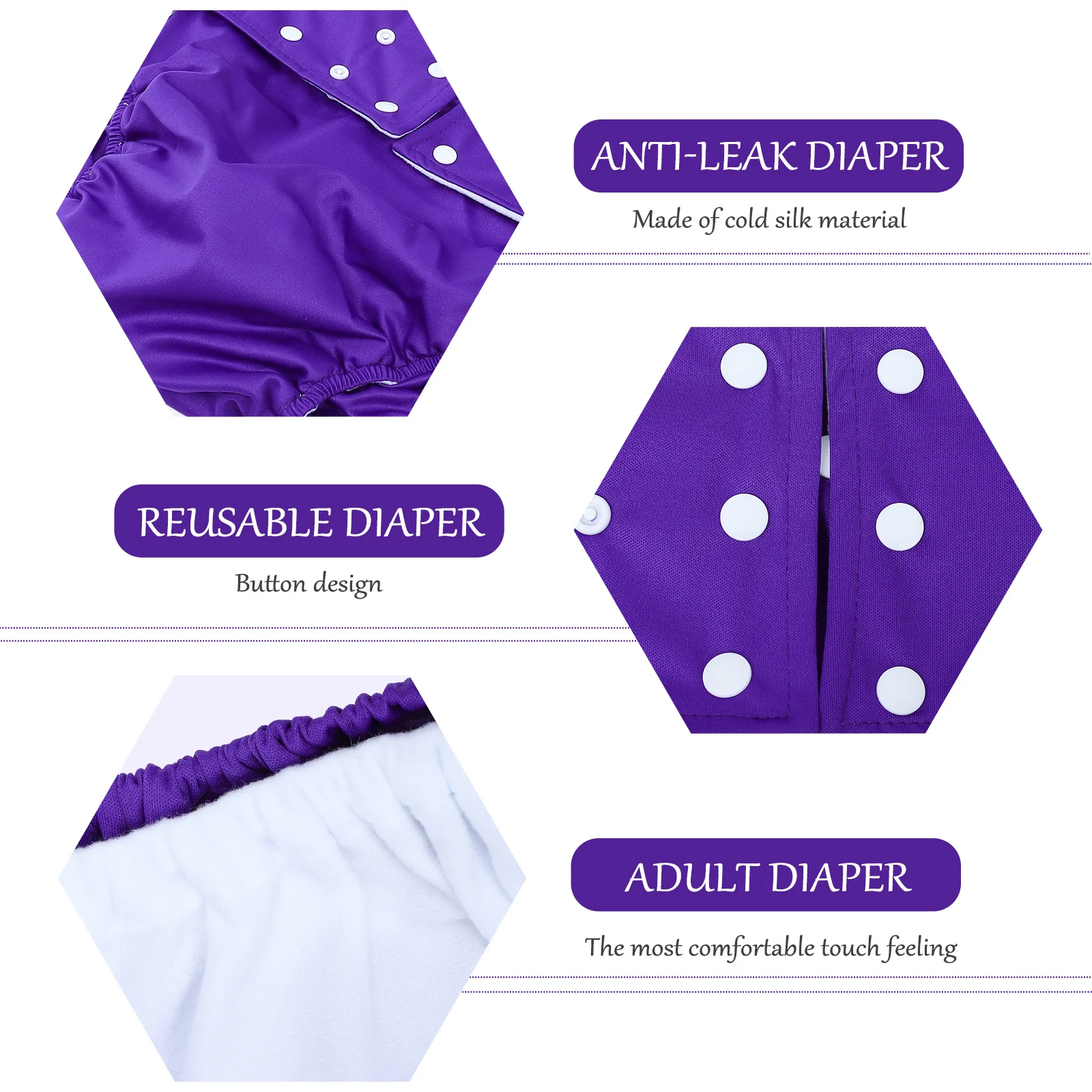 

Washable Adult Diapers Waterproof Anti leakage Breathable Night Elderly Care Absorbent Reusable Cloth Underwear