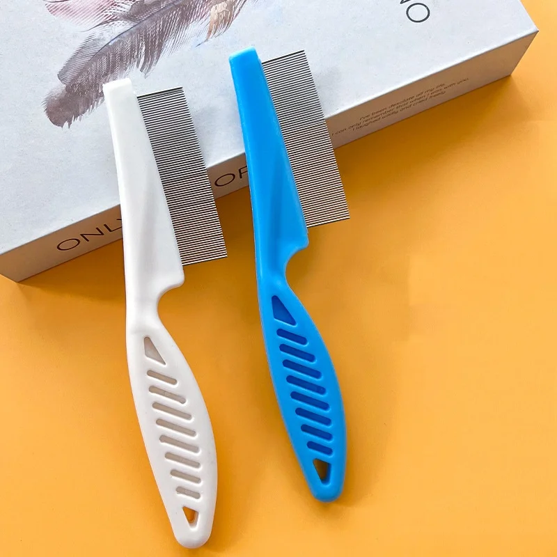 Pet Grooming Brush One Button Self Cleaning Slicker Brush, Stainless Steel Pin Comb Removes Loose Fur, Cat Dog Hair Removal Comb