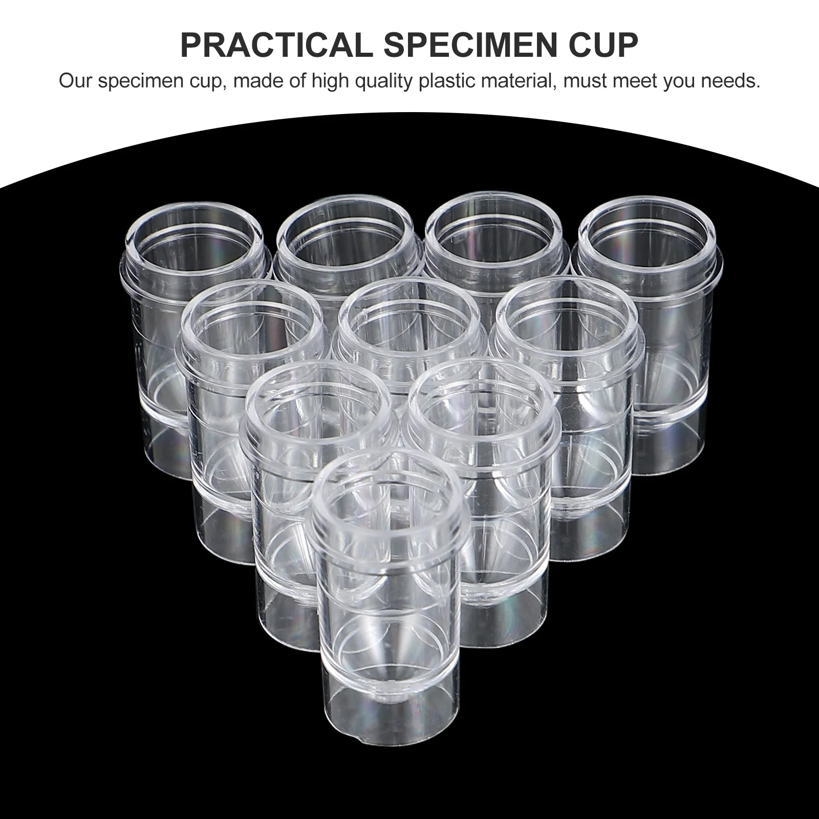 1000Pcs Disposable Plastic Specimen Cups Transparent Sampling Storage Containers Portable Sample Cups Storage Container