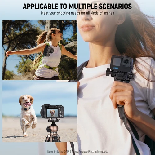 Imagen 2 del producto Neewer Placa de liberación rápida Placa de montaje de cámara QR tipo Arca cuadrada de 38 mm Compatible con clip de cámara V3 de captura de diseño de pico