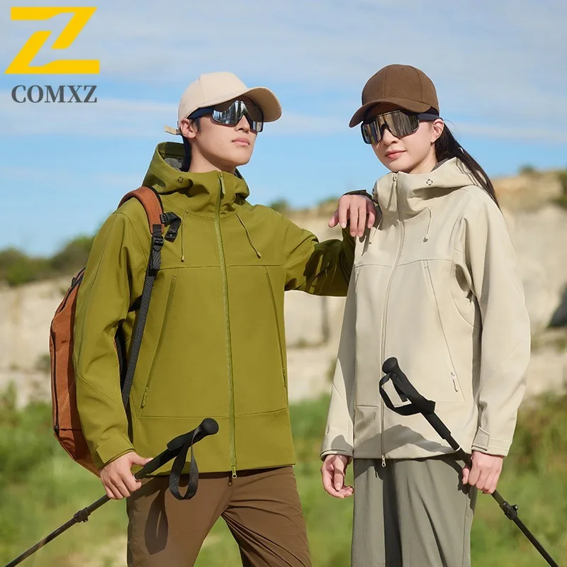

COMXZ High-quality Neutral Jacket Stand Collar Outdoor Camping Wear Resistant Coat Hunting Windproof Lightweight Autumn Garment