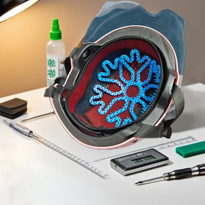 خوذة مرنة مضادة للتشوه الداخلية بطانة حماية من السيليكون تهوية خوذة بطانة وسادة خوذة الحشو دراجة نارية خوذة الملحقات