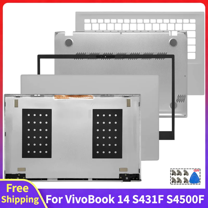 For VivoBook 14 S14X S431F S4500F Replace Laptop Screen LCD Back Cover Rear Lid Top Case Front Bezel Palmrest Bottom Case Part