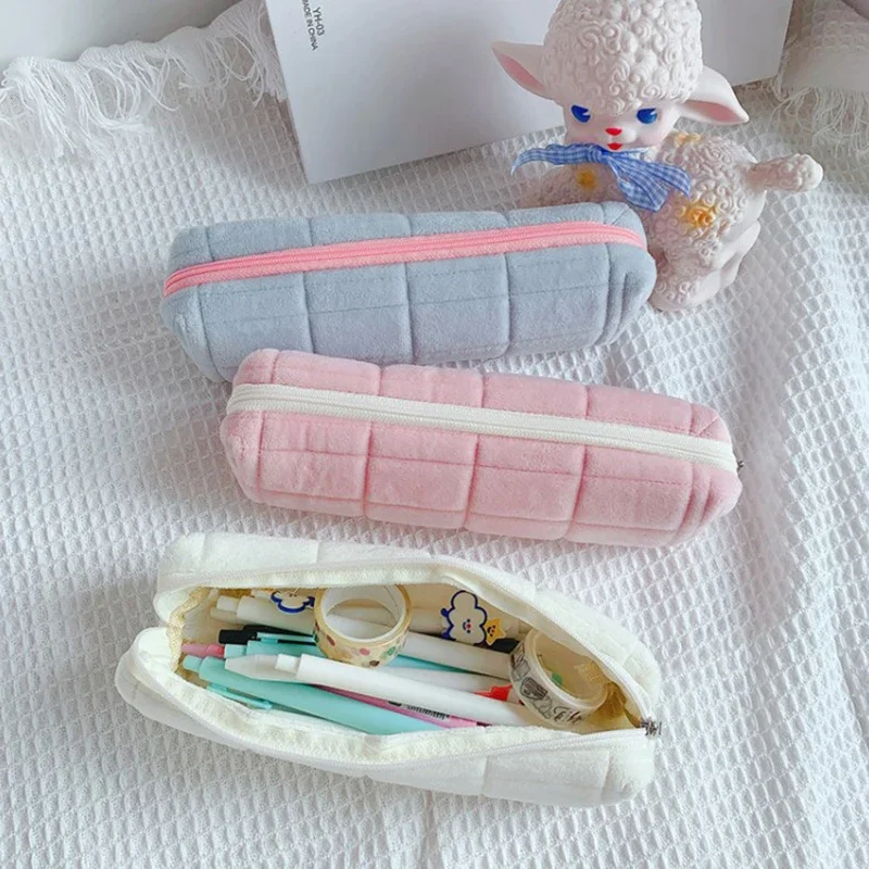 Lovely Pencil Case Pillow Large Capacity Cosmetic Bag Cute Back To School For Girls Office Students Supplies Stationery Organize