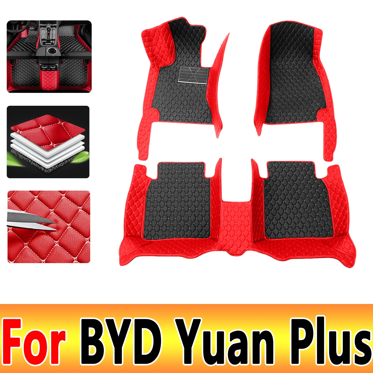 

RHD Carpets For BYD Yuan Plus Atto 3 2021 2022 2023 Car Floor Mats Auto Interior Accessories Automobiles Custom Parts Waterproof