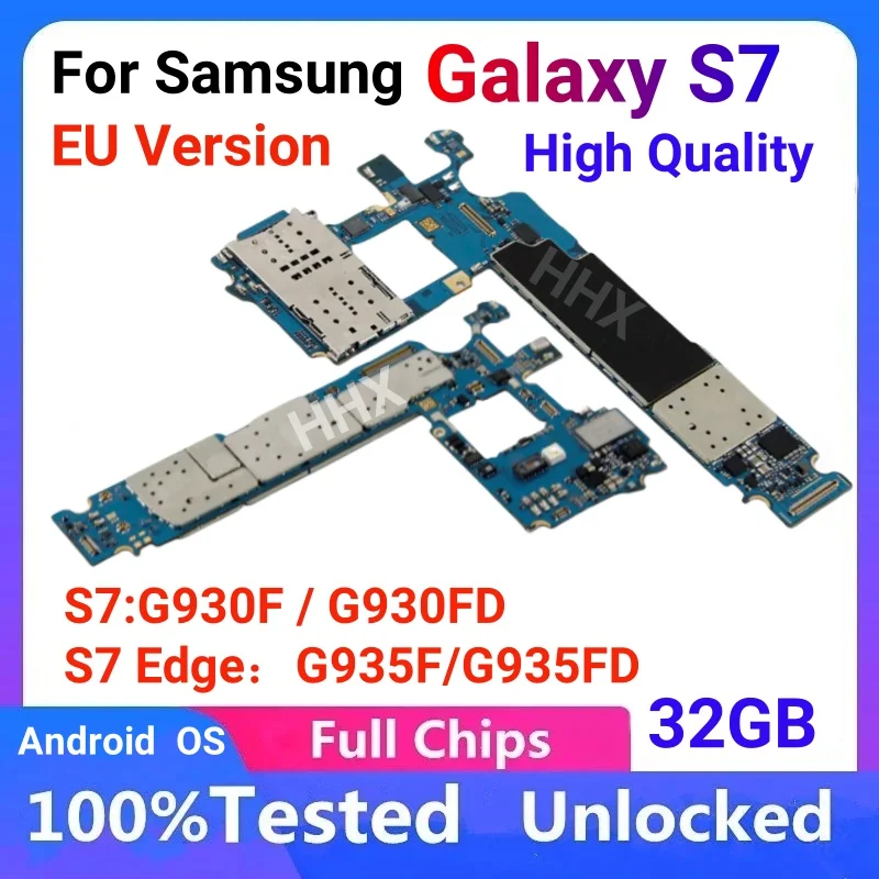 EU Version MainBoard For Samsung Galaxy S7 edge G935F G935FD Motherboard Unlock With Chips G930F/FD IMEI Android OS Logic Board