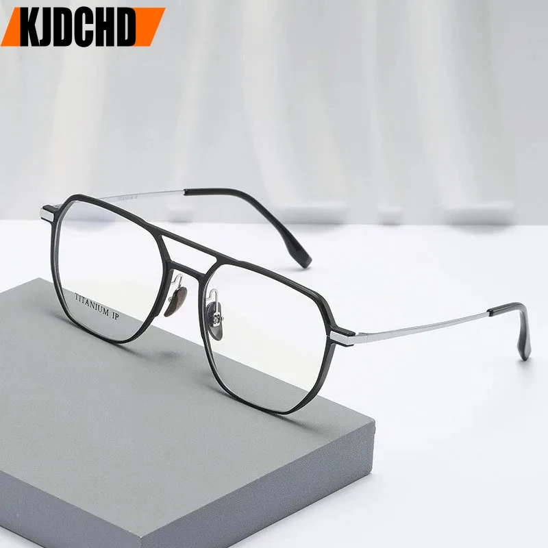 

KJDCHD 150mm Large Frame Glasses Titanium Myopia Reading Glasses Men Customizable Optical Prescription Eyeglasses Frames