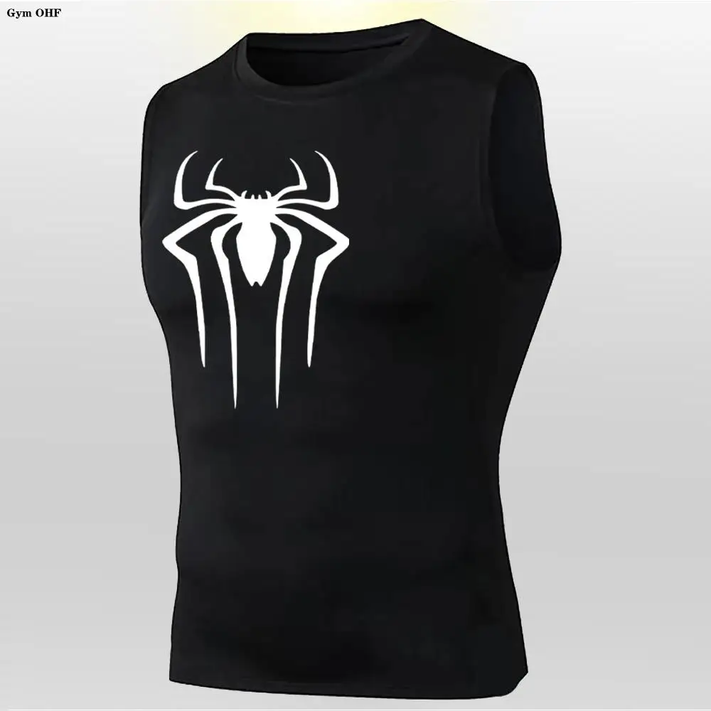 Y2K Anime Compression T Shirt Men Workout Summer Sports Tights Running Tank Top Quick Dry Fitness Skinny Vest Tight Tank image 3