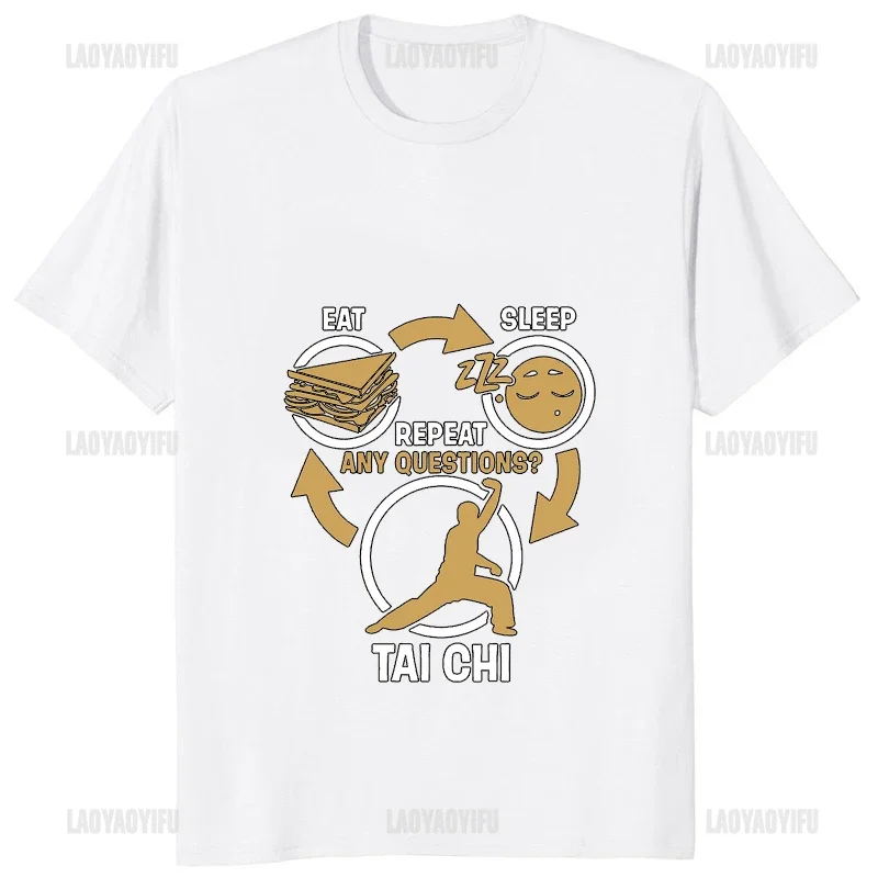 Tai Chi Chuan Classics T-shirt Taiji Vintage Printed Chinese Kung Fu Man T Shirt Casual Fashion Streetwear Hip Hop Women Tshirt image 6
