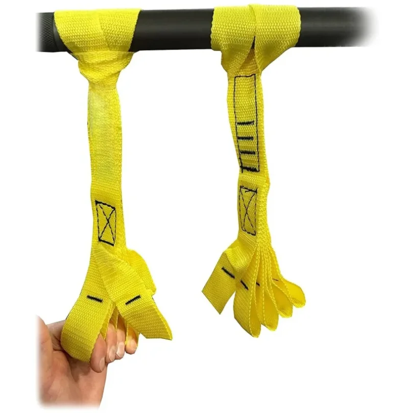

1 Pair Pull Up Grip Strength Straps - Nylon Finger and Thumb Loops for Grip Training, Rock Climbing, Hand and Arm Strengthener