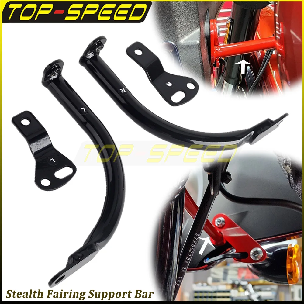 

Motorcycle Stealth Fairing Brackets Kits For Harley Softail Low Rider FXLRS 117 EI Diablo FXRST Headlight Fairing Support Bars