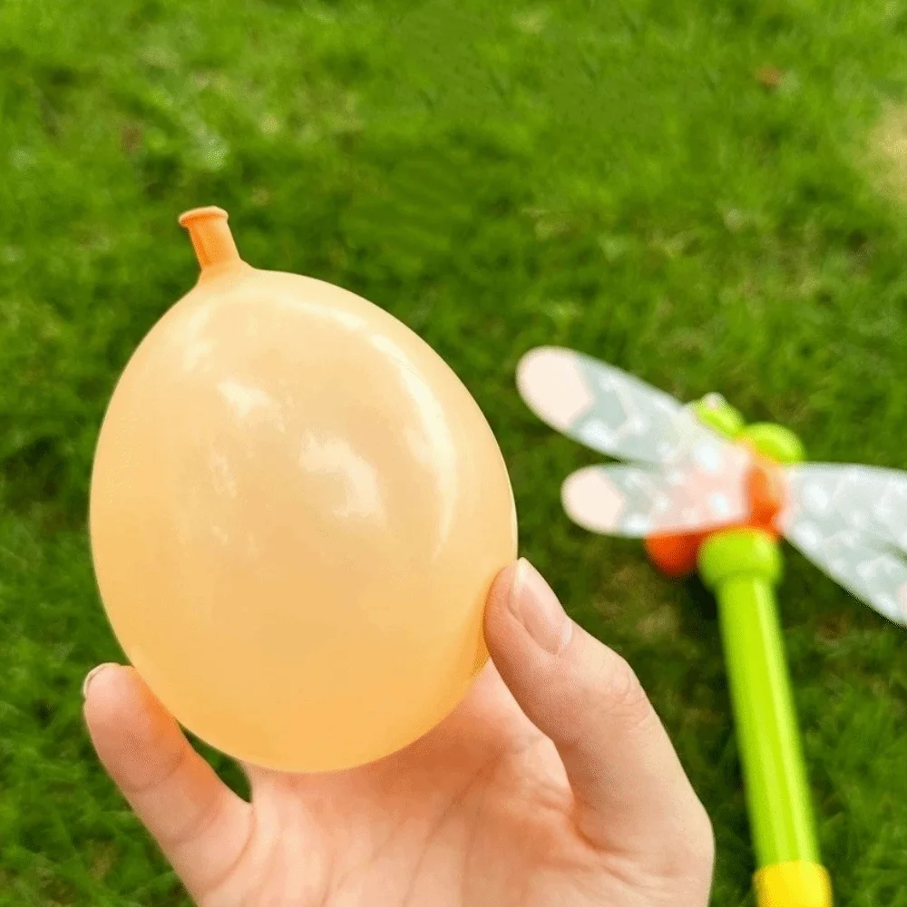 Creative Dragonfly Design Balloon Water Blaster Quick Fill Water Spray Pull-out Water Spraying Toy Prank Toy Gift