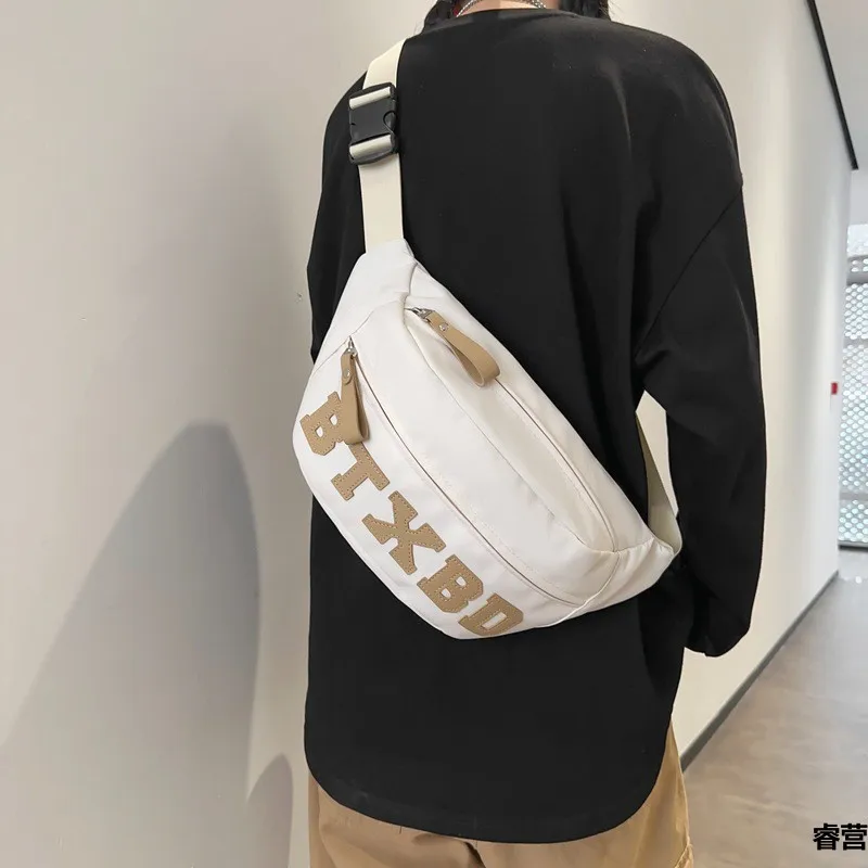 Women Men Chest Bags Nylon Shoulder Crossbody Bag for Phone 2023 Korean Sports Waist Bag Fashion Student Hip Sack Fanny Pack