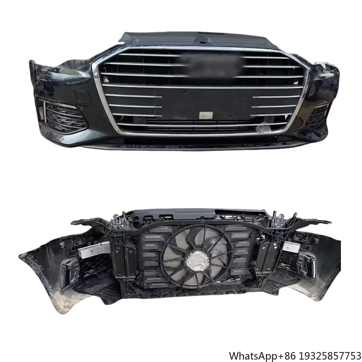FORAuto Parts Kit: Radiator Grill and Front Bumper Assembly for Q5, Q7, A8, A7, and A6 Models, with Cutouts for Towing