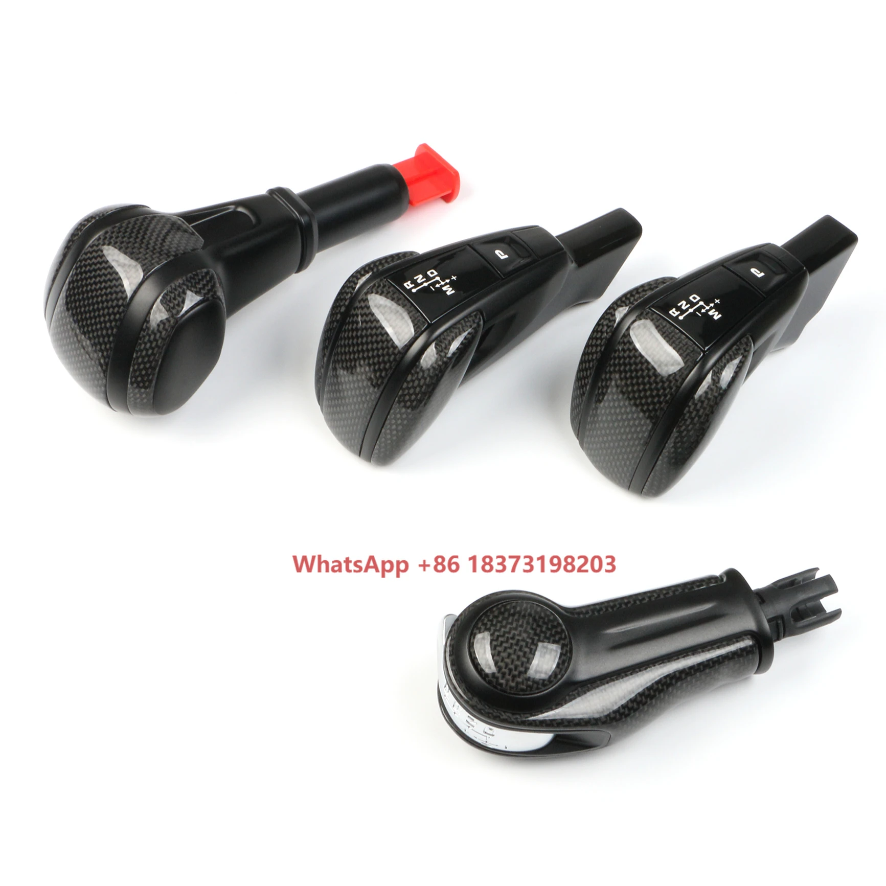 

Black Warrior Carbon Fiber Car Sports Gear Handle for Porsche Cayenne Panamera Macan 718 Boxster 911 Cayman Gear Shift Knob