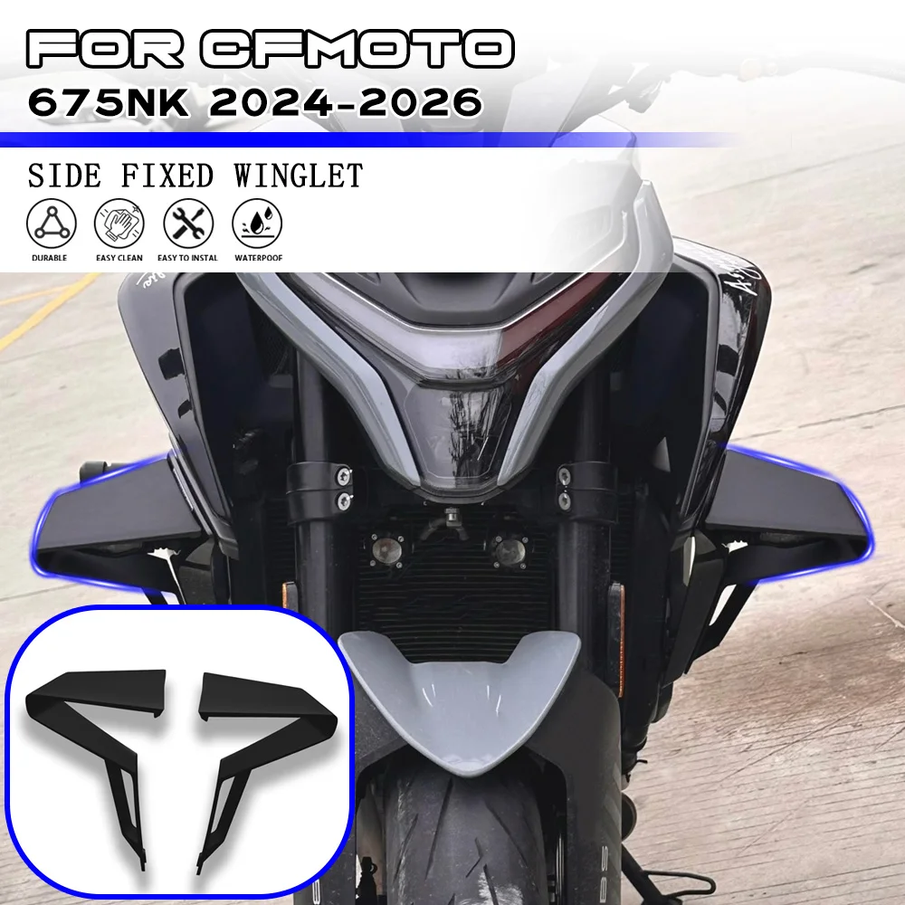 Motorrad-Spoiler Seitenverkleidung für CFMOTO CF675NK 675NK NK675 2024 2025 2026 Aerodynamischer Winglet Fester Flügel Seiten-Spoiler-Kit