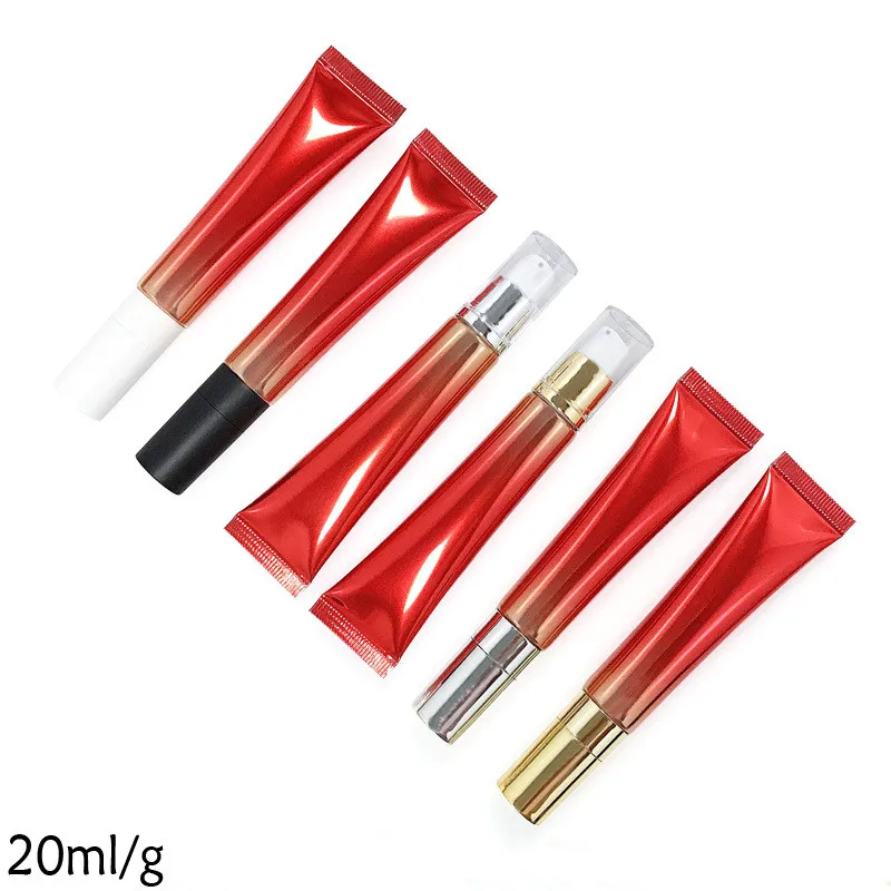 

20ml/g Red Gold Breast Enlargement Cream Soft Tubes with Eye Roller Massager Head Beauty Moisturizing Vacuum Spray Bottles