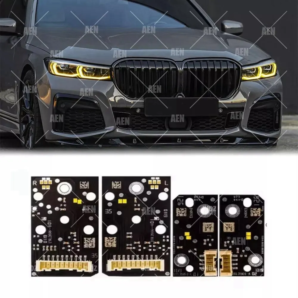 CSL Yellow DRL LED Boards For 2020 2021 BMW G11 G12 LCI 730I 740i 750IX 730Li M750I LED Headlight Blue Red Daytime Running Light 