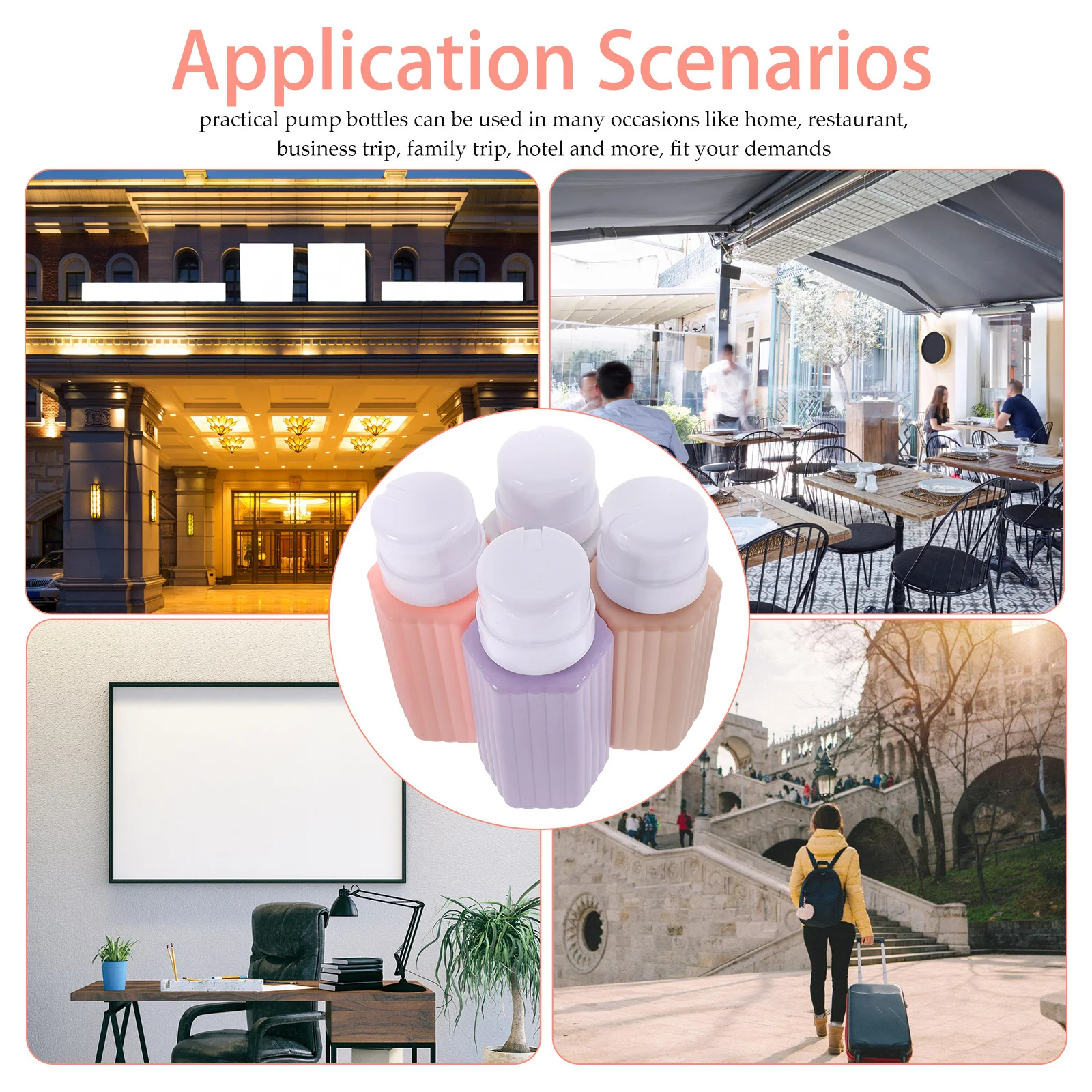 4 قطعة زجاجات مضخة الضغط مزيل طلاء الأظافر موزعات سائلة إعادة الملء قفل إغلاق مانعة للتسرب مزيل ماكياج التخزين #1