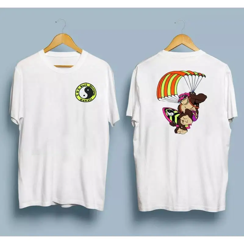 T C Surf Challenge Retro 80S Designs Camisa Thrilla Gorilla Paraquedas