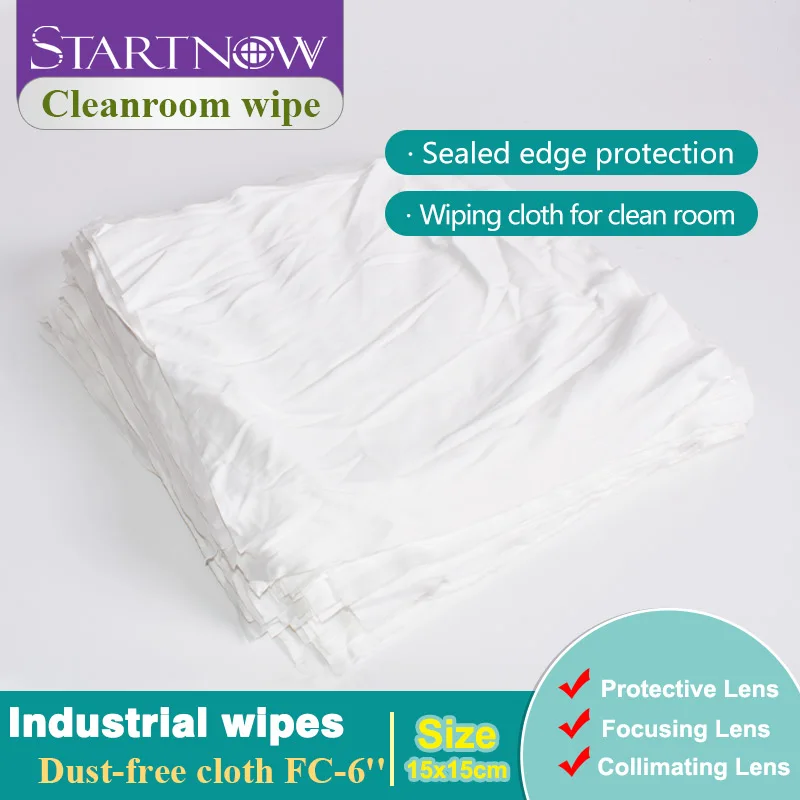 Startnow Cleanroom Wipes 15x15cm Dust Free Paper 300pcs & Fiber Cloth 100pcs Optical Lens Glass Screen Cleaning Focusing Lenses