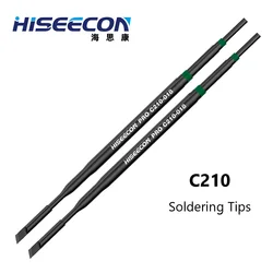 HISEECON C210 puntas de pistola para soldar serie Compatible con JBC AIXUN GVM YIHUA SUNSHINE para placas base soldadura electrónica