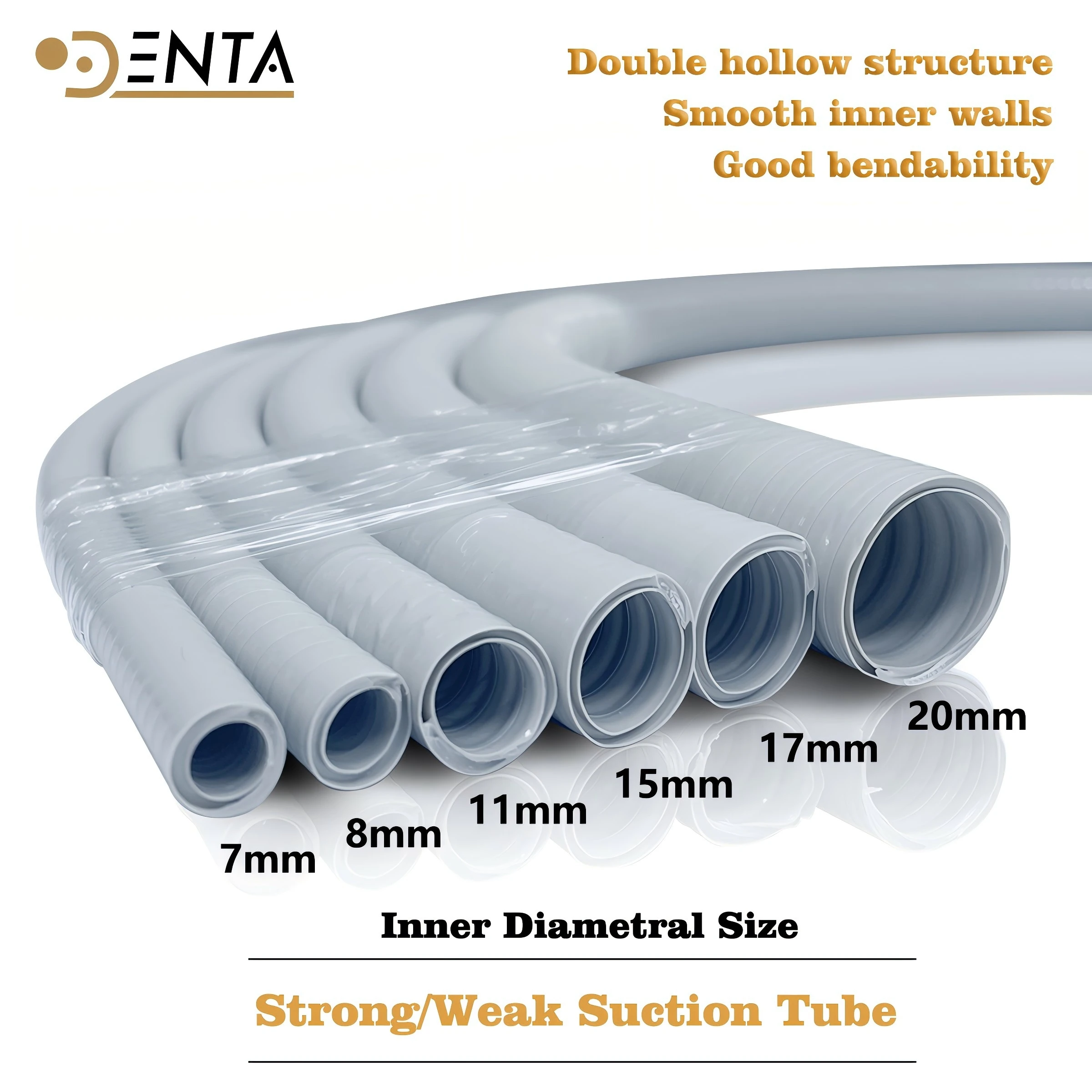 

10.5M/Roll Dental Strong suction Weak Suction Tubing Tube Hose Pipe 7mm-20MM kavo sirona Adec Type HVE low High Volume Ejector