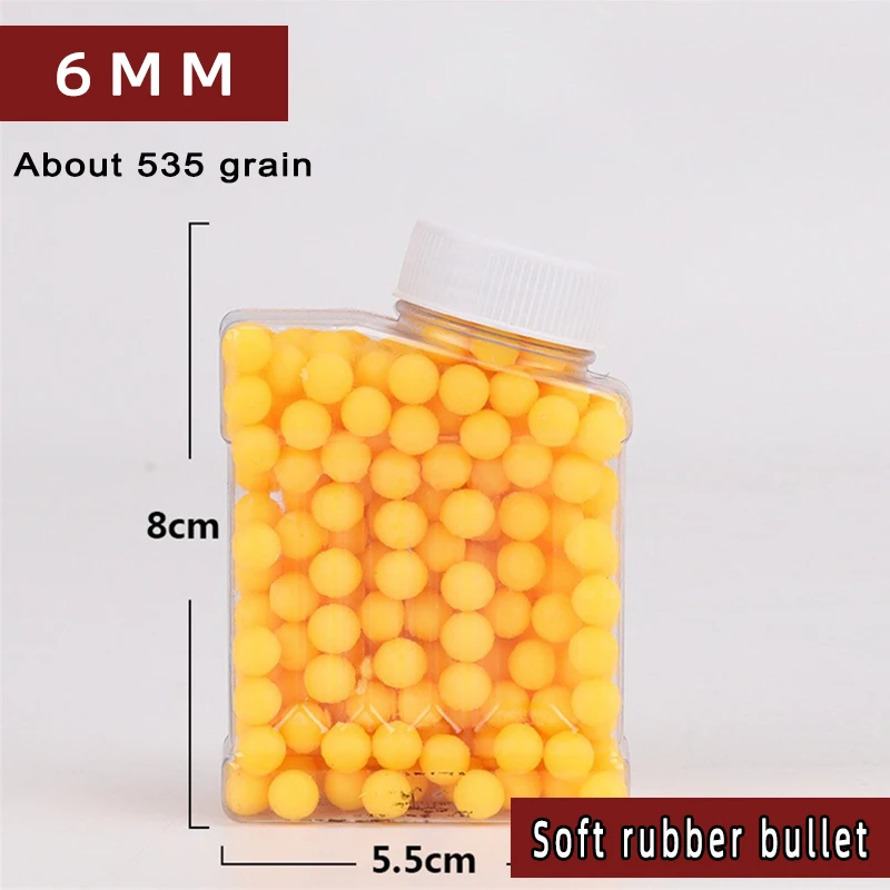 

Kids Toy Gun Safe Soft Rubber Bullets 6mm 7-8mm Round Balls for Outdoor Shooting Game Accessories