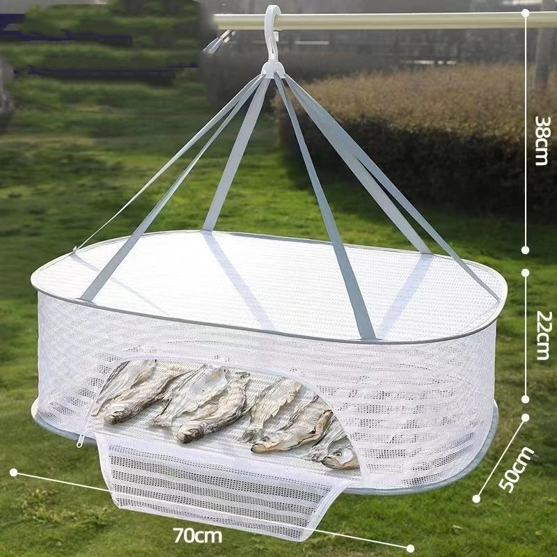 Three-Layer Drying Net Anti-Mosquito Drying Fish Net Strong And Durable Folding Food Drying Net for Vegetable Fruit Household