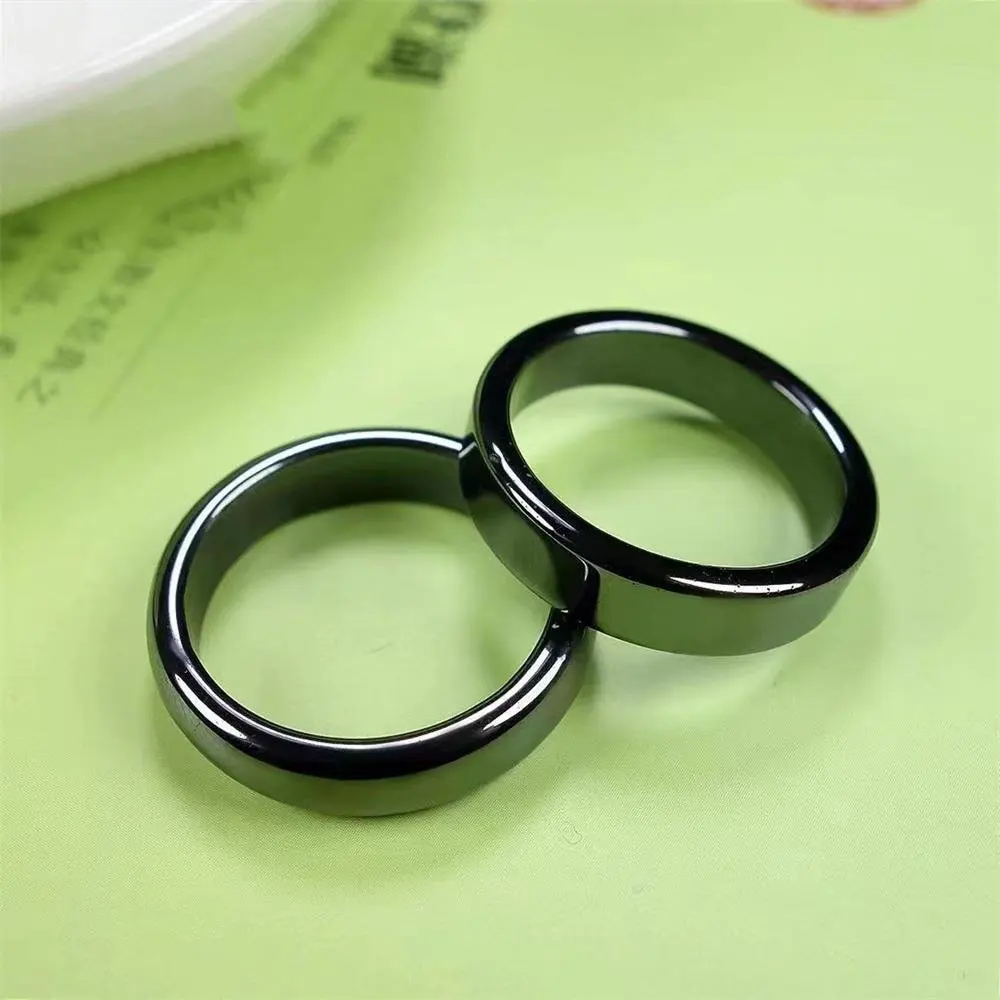 

Natural Terahertz Magnetic Therapy Health Rings Energy Stones for Therapeutic Ice-melting Couple Fashion Jewelry Holiday Gifts